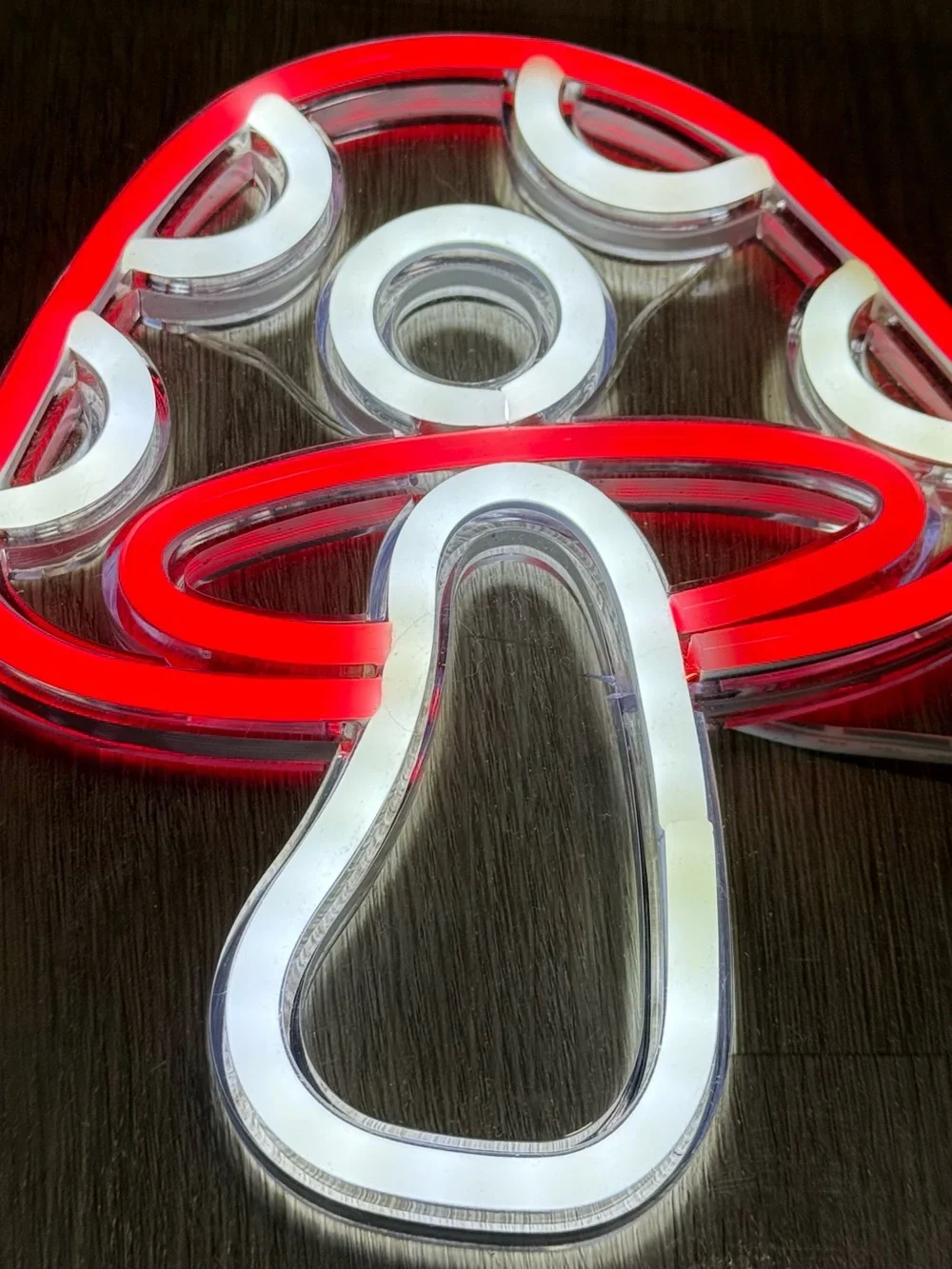 Mushroom Neon LED Light Sign Wall Accent Decor Mushroom Lamp USB Red White